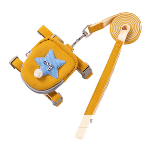 小狗狗牵引绳工字背包式遛狗绳子防咬泰迪比熊小型犬宠物外出胸背