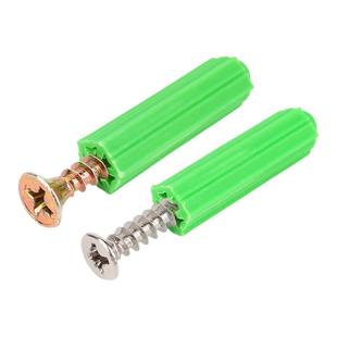 绿色塑料膨胀管6mm8mm 膨胀螺丝胀塞墙塞胶塞不锈钢自攻螺丝M4M5