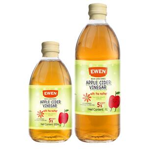 意文苹果醋意大利原装进口原味蜂蜜味原浆浓缩瓶装500ml/1L