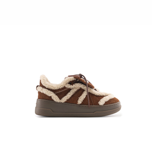 LUCIA TACCI董生活同款｜秋冬经典牛皮拼接厚底增高休闲德训鞋女