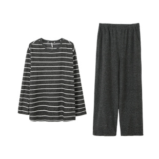 安之伴【巨柔软】情侣睡衣女春秋季男士磨毛冬款可外穿家居服套装