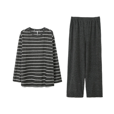 安之伴【巨柔软】情侣睡衣女春秋季男士磨毛冬款可外穿家居服套装