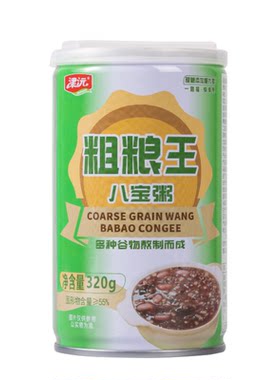 津沅无蔗糖粗粮燕麦绿豆八宝粥320g*12整箱木糖醇红豆年货节玉米