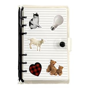 a6活页本便签本小本子活页笔记本本子高颜值随身便携带手帐本可拆卸扣环软皮手账本横线方格英语单词本线圈本