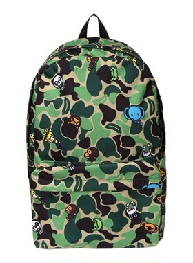 bape休闲男女通用双肩包迷彩