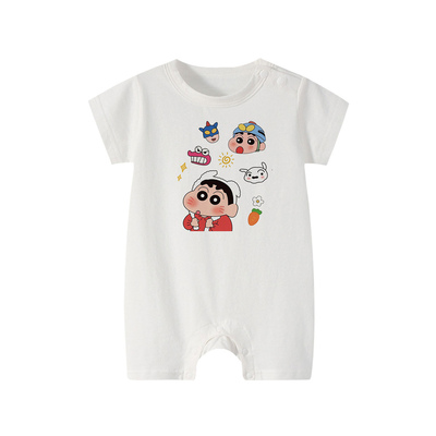 婴儿衣服夏季薄款短袖爬服可爱