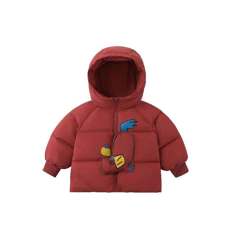 [骏马福裳三防]齐齐熊宝宝羽绒服男女童冬款加厚保暖儿童新年外套