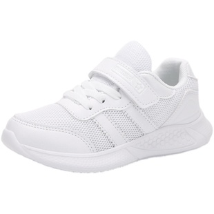 ABC童鞋春夏新款儿童网面透气小白鞋轻便幼儿园小学生白色运动鞋