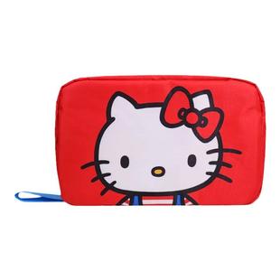 日系新款便携化妆包分区收纳包折叠旅行防水大容量可爱猫咪洗漱包