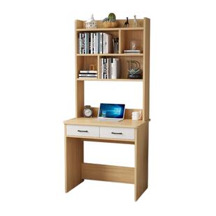 电脑书桌书架一体桌子组合卧室小户型实木学生书桌写字台家用