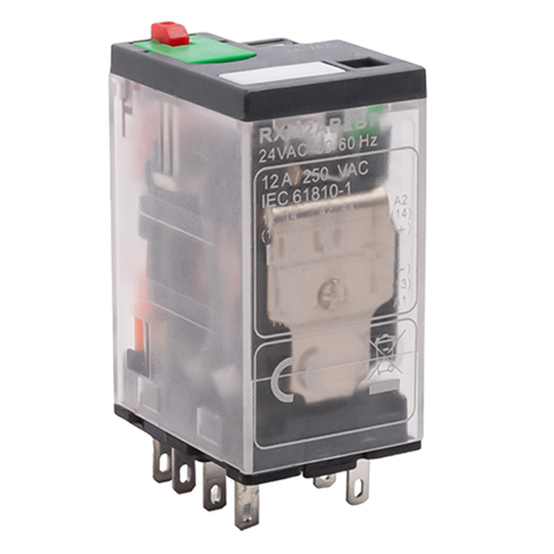 施耐德继电器中间RXM2LB2BD/DC24V/220V伏4ab/p7小型交流14脚8脚