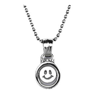 BillWallLeather反战牌纯银转动笑脸吊坠 BWL项链手工定制银饰