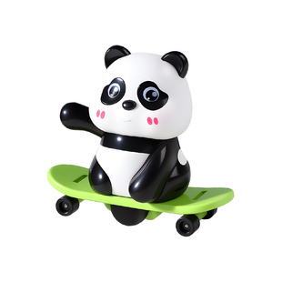 熊猫运动会上链发条宝宝婴儿学爬抬头玩具儿童滑板呼啦圈跳绳礼物