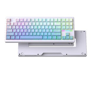 黑吉蛇AL87机械键盘RGB蓝牙2.4G无/有线三模铝坨CNC下灯位客制化