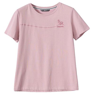 圆领绣花宽松女T恤短袖夏装新款
