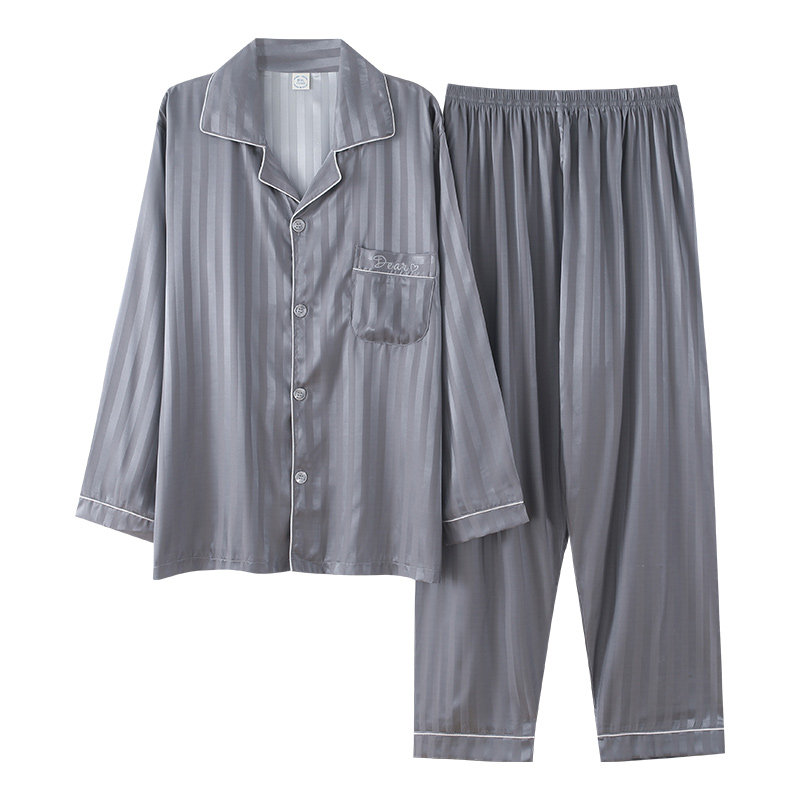 睡衣男成人大码可外穿家居服套装