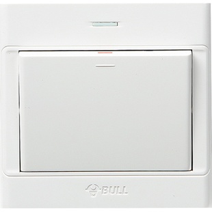 公牛单开双控明装开关面板一开双开三开明线盒家用86型双联电灯