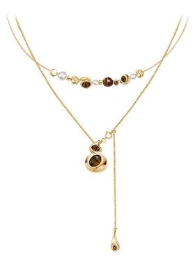 YGL原创福禄复古虎眼石葫芦项链