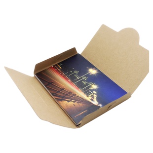 沉墨纸品空白明信片封套牛皮白卡黑卡复古卡片收纳小盒子个性封套