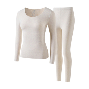 猫人德绒发热保暖内衣女士套装2025新款羊绒蚕丝打底秋衣秋裤女款