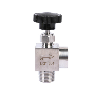 不锈钢直角针型阀304外丝针阀直角内外丝针型阀90度外螺纹针阀1/4