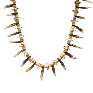 原创设计牦牛骨狗牙齿锁骨链男女个性复古民族风獠牙颈链夸张项链