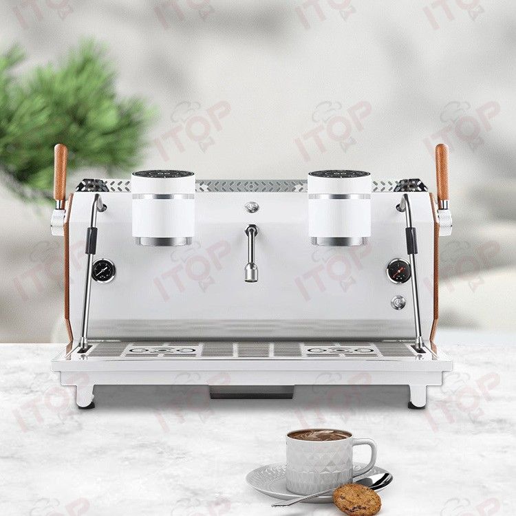 家商两用半自动咖啡机双锅炉一体咖啡机单头双头加热可萃茶咖啡机