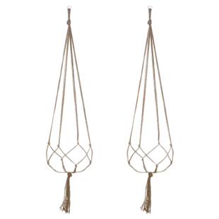 园艺绿化编织挂架花盆网兜麻绳悬挂吊篮室内室外挂钩装饰植物挂绳