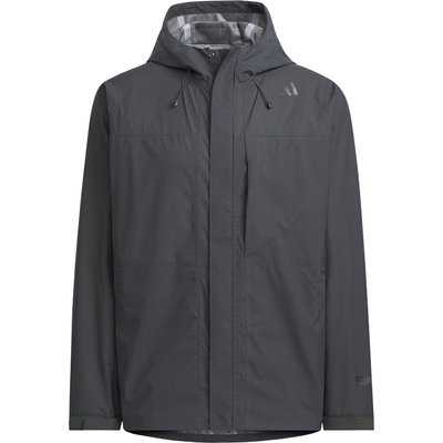 Adidas/阿迪达斯正品2025新款男士运动户外连帽徒步冲锋衣JM0978