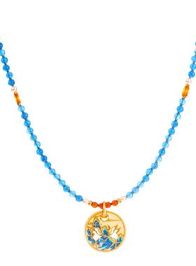 A青山仙鹤国风新中式项链女