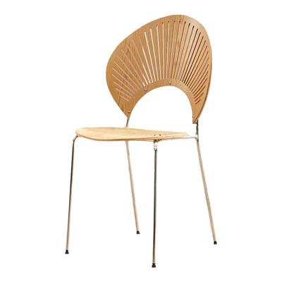 2厚碳钢腿实木座面承重400斤餐椅