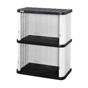 爱丽思阳台园艺防雨工具收纳柜别墅带轮储物户外储藏箱车库置物柜