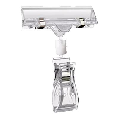 POP广告夹子爆炸贴透明水晶夹价格牌夹超市商品标价特价标签立式摆摊货架展示架双头立式水果蔬菜促销展示架