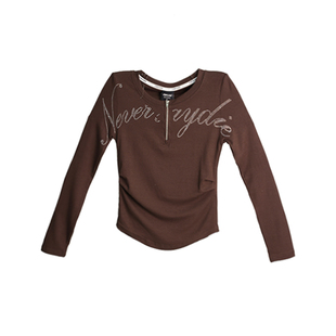 CBXLAB儿童街舞潮牌“一衣多穿‘’烫钻修身长袖爵士舞个性上衣潮