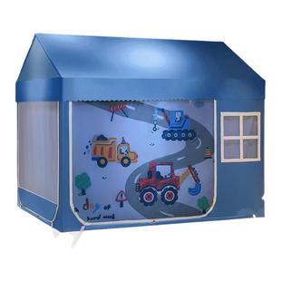 工程车男孩小汽车图案1米儿童蚊帐床上帐篷矮款挡空调风吹135定制