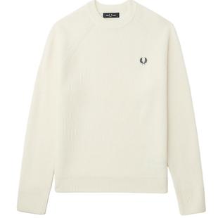 FRED PERRY男装圆领针织衫2025冬季新款简约质感绵羊毛针织毛衣