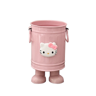 创意可爱铁艺笔筒高颜值ins风儿童女孩学生桌面办公室文具收纳盒