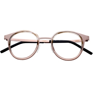 Blackfin眼镜框45mm小框超轻纯钛复古圆框小脸手工女款眼镜架884