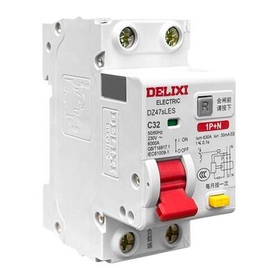 单项1p+n漏电断路器德力西