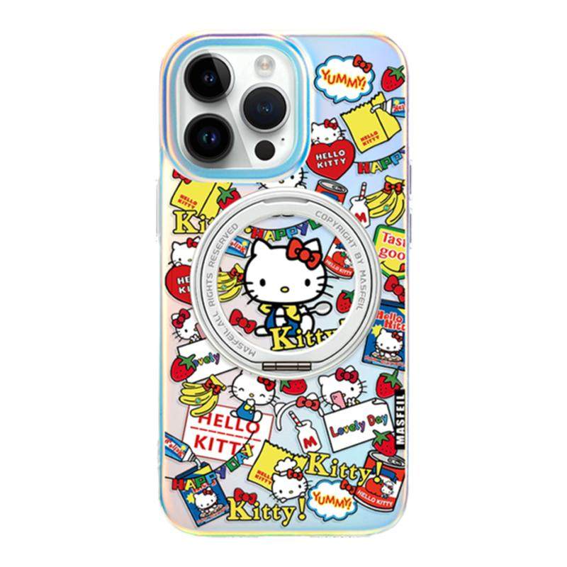 ANGYING × 凯蒂水果贴纸适用iphone17promax手机壳新款苹果16pro磁吸15por套ip14支点新年Lo5高级感13带支架