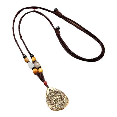 十二生肖手工本命佛吊坠实心黄铜