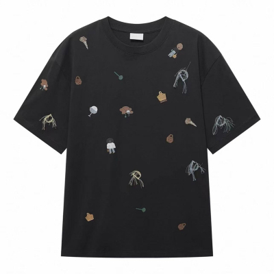 2026春新全棉刺绣短袖T恤