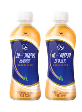 统一阿萨姆奶茶迷你300ml*2瓶mini经典原味下午茶饮料盒装一瓶