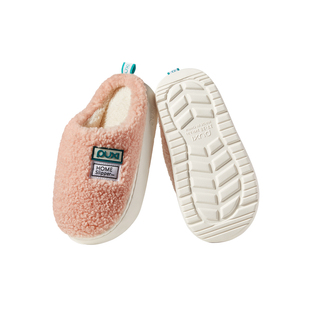 朴西山楂居家室内棉拖鞋女士冬季防滑厚底保暖加绒棉拖家用不臭脚