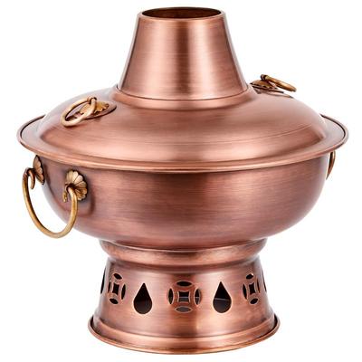 隆顺铜艺分体木炭纯紫铜加厚铜锅