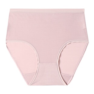 美标透气高腰简约真丝内裤女士100%桑蚕丝纯色丝绸三角裤短裤
