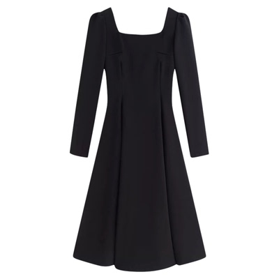 黑色长袖连衣裙女【赠运费险】