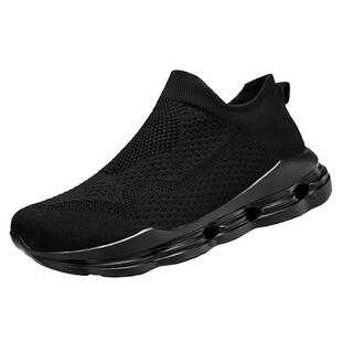 男鞋春季运动防滑中老年一脚蹬爸爸轻便软底舒适不累脚老人健步鞋