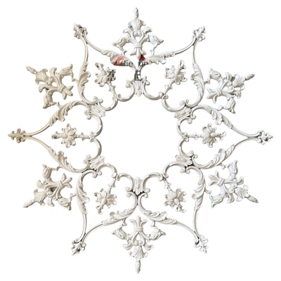 石膏灯盘拼花角花客厅吊顶