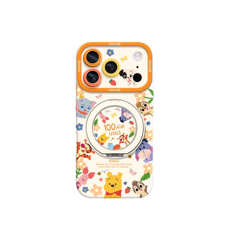 花田维尼适用iPhone17Promax手机壳新款苹果16Pro磁吸带支架套Bo5液态硅胶支点ip15高级感14可爱13pm全包女